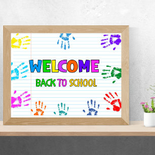 Welkom terug op school eerste schooldag poster