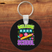 Welkom terug op school eerste schooldag sleutelhanger (Voorkant)