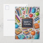 Welkom terug op school! feestdagenkaart (Voorkant / Achterkant)