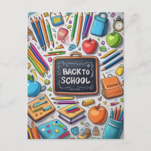 Welkom terug op school! feestdagenkaart (Voorkant)