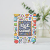 Welkom terug op school! feestdagenkaart (Staand voorkant)