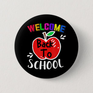 Welkom terug op school Fun Teachers Studenten Gift Ronde Button 5,7 Cm