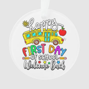 Welkom terug op school Gelukkige eerste dag Leraar Ornament