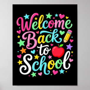 Welkom terug op school grappige jongens meisjes ki poster