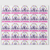 Welkom terug op school grappige scholier liefdesca cadeaupapier (Vlak)