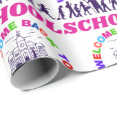 Welkom terug op school grappige scholier liefdesca cadeaupapier (Rol Hoek)