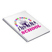 Welkom terug op school grappige scholier liefdesca notitieboek (Rechterzijde)