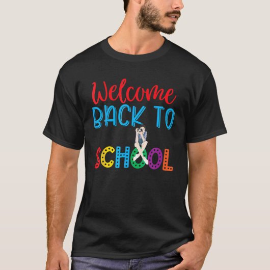Welkom terug op school grappige scholier liefdesca t-shirt (Voorkant)