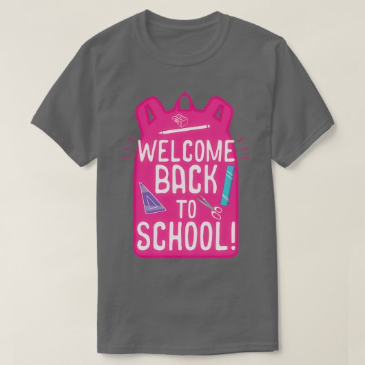 Welkom terug op school grappige schoolstudenten ca t-shirt (Design voorkant)