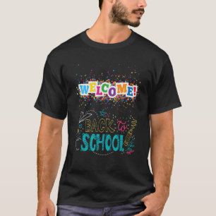 Welkom terug op school Hallo docenten studeren T-shirt