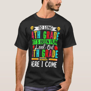 Welkom terug op school Hallo vijfde graad afscheid T-shirt