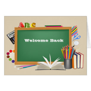 Welkom terug op school in Chalk Board