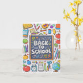 Welkom terug op school! kaart (Gele Bloem)