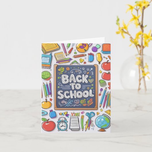 Welkom terug op school! kaart (Gele Bloem)