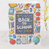 Welkom terug op school! kaart (Gele Bloem)