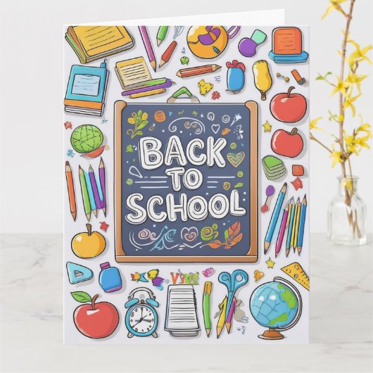 Welkom terug op school! kaart (Gele Bloem)