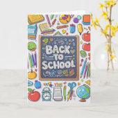 Welkom terug op school! kaart (Gele Bloem)