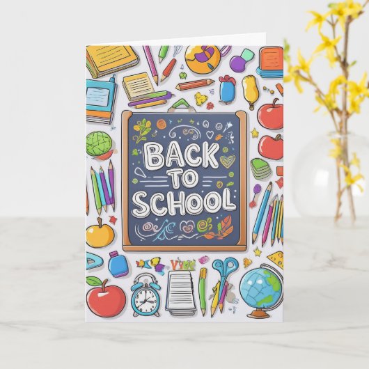 Welkom terug op school! kaart (Gele Bloem)