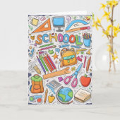 Welkom terug op school! kaart (Gele Bloem)