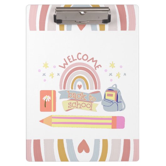 Welkom terug op school klembord (Voorkant)