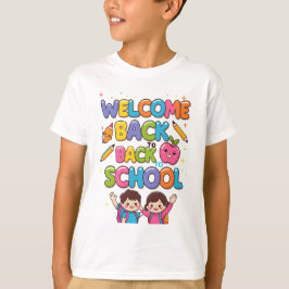 WELKOM TERUG OP SCHOOL – Kleurrijke Kinder T-Shirt
