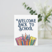 Welkom terug op school – kleurrijke start (Staand voorkant)