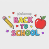 Welkom terug op school kleurrijke Stickers (Voorkant)