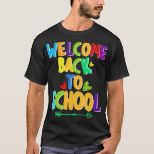 Welkom terug op school kleuterschool PreK Preschoo T-shirt