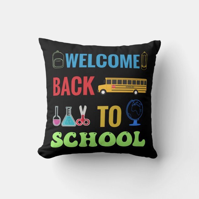 Welkom terug op school kussen (Voorkant)