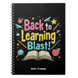 Welkom terug op school Leerblast Kinderen Leraar Notitieboek