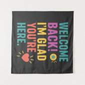 Welkom terug op school, leerkracht waardering gesc wandkleed (Voorkant (horizontaal))