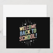 Welkom terug op school leraar eerste dag van schoo kaart (Voorkant / Achterkant)