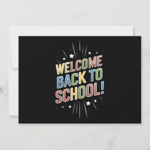 Welkom terug op school leraar eerste schooldag kaart