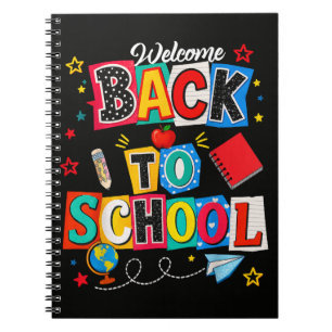 Welkom terug op school Leraar Gelukkige Eerste Dag Notitieboek