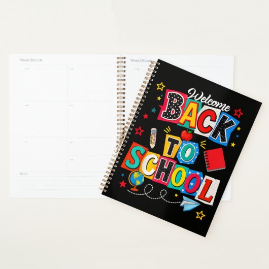 Welkom terug op school Leraar Gelukkige Eerste Dag Planner (Display)