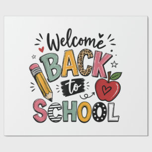 Welkom terug op school leraar leerling eerste dag cadeaupapier