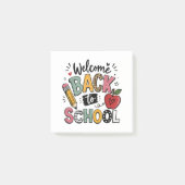 Welkom terug op school leraar leerling eerste dag post-it® notes (Voorkant)