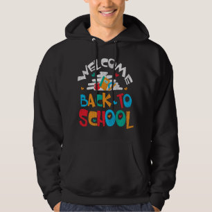 Welkom Terug op School Leraar Student Kinderen Cad Hoodie