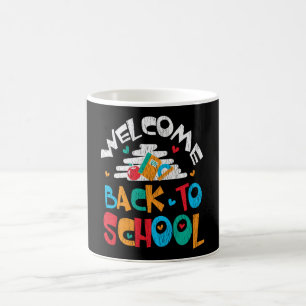 Welkom Terug op School Leraar Student Kinderen Cad Koffiemok