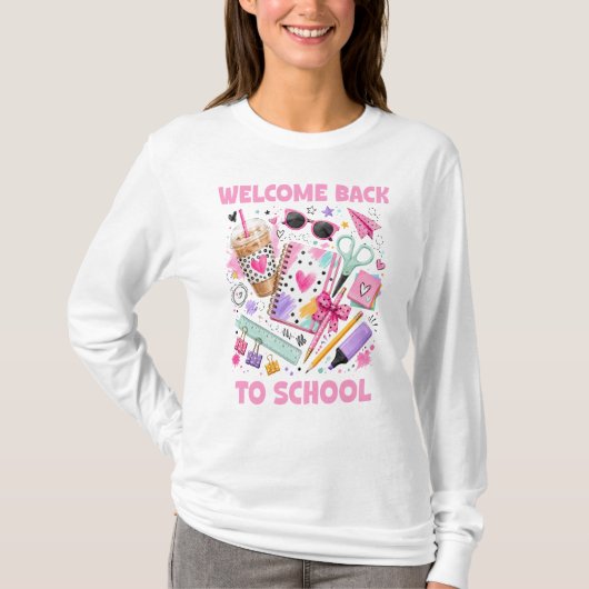 Welkom Terug Op School Leraar T-shirt (Voorkant)