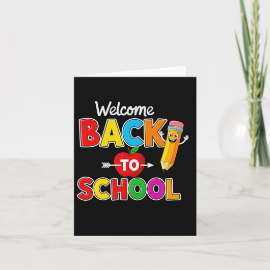 Welkom terug op school leraren studenten eerste da kaart (Voorkant)