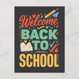 Welkom Terug Op School | Lerarenteam En Leerlingen Briefkaart