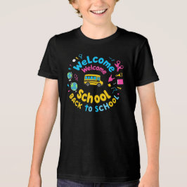 Welkom terug op school – leuke en kleurrijke schoo Tri-Blend shirt