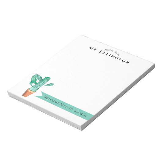 Welkom terug op school met Cactus Custom Notitieblok (Linkerzijde)