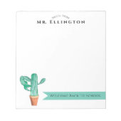 Welkom terug op school met Cactus Custom Notitieblok (Voorkant)