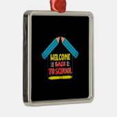 Welkom terug op school metalen ornament (Rechts)