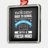 Welkom terug op school metalen ornament (Links)