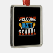 Welkom terug op school metalen ornament (Rechts)