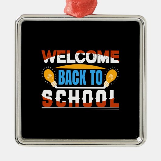 Welkom terug op school metalen ornament (Voorkant)