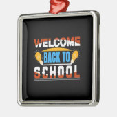 Welkom terug op school metalen ornament (Links)